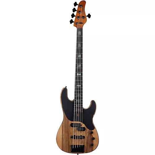 Schecter Guitar Research Model-T 5 Exotic 5-String Black Limba Electric Bass Satin Natural - musicians--Friend