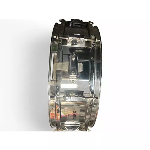 Used Yamaha 5.5X14 STEEL SNARE Silver Drum Silver 10 - musicians--Friend