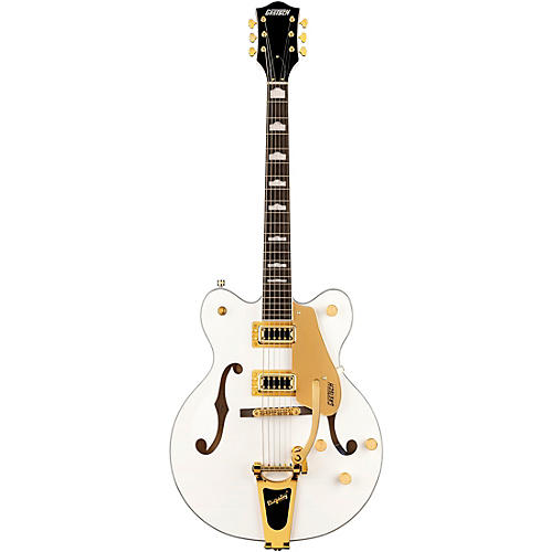 Gretsch Guitars G5422TG Electromatic Classic Hollowbody Double-Cut With Bigsby and Gold Hardware Electric Guitar Snow Crest White - musicians--Friend