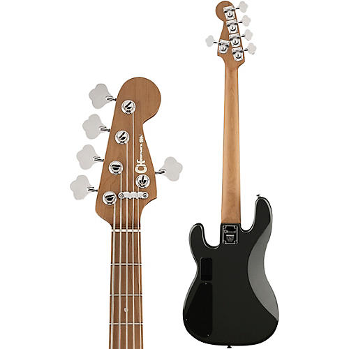 Charvel Pro-Mod San Dimas Bass PJ V 5-String Electric Bass Guitar Metallic Black - musicians--Friend