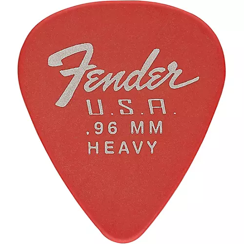 Fender 351 Dura-Tone Delrin Pick (12-Pack), Fiesta Red .96 mm 12 Pack - musicians--Friend