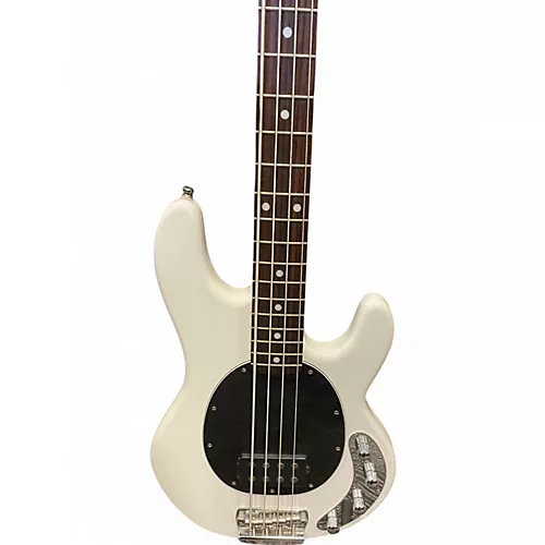 Used Sterling by Music Man Ray34 White Electric Bass Guitar White - musicians--Friend