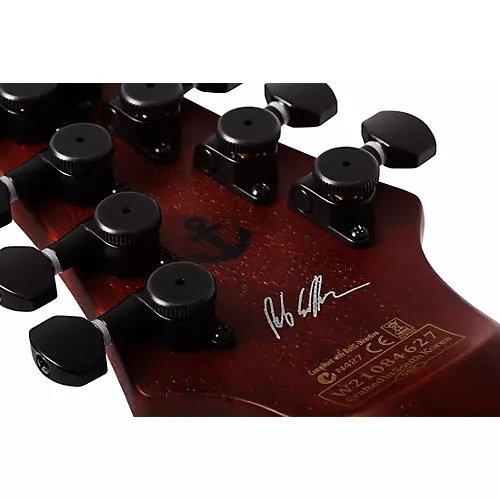 Schecter Guitar Research C-8 Multiscale Rob Scallon Left-Handed Electric Guitar Satin Dark Roast - musicians--Friend