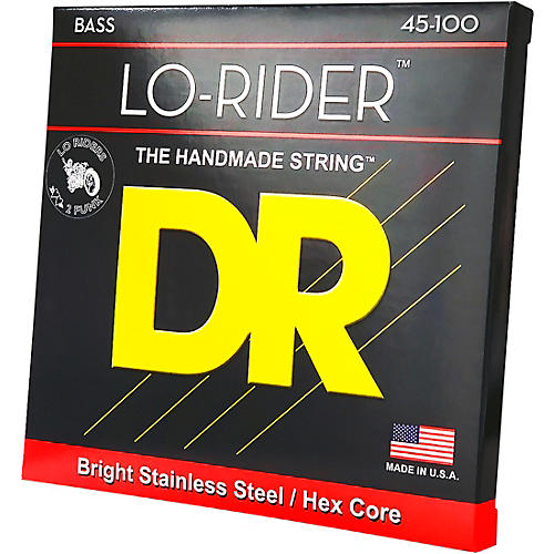 DR Strings Lo Rider MLH-45 Medium Lite Stainless Steel 4-String Bass Strings - musicians--Friend