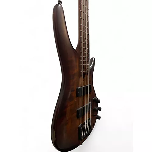 Used 2018 Ibanez SR875-BFT BROWN TOPAZ Electric Bass Guitar BROWN TOPAZ - musicians--Friend
