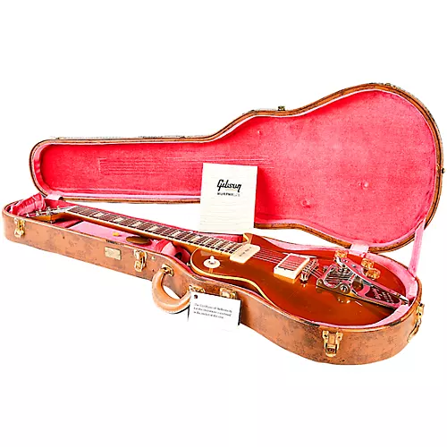 Gibson Custom M2M Murphy Lab Fifty-Five Les Paul Standard Bigsby Ultra Light Aged Electric Guitar Double Gold - musicians--Friend
