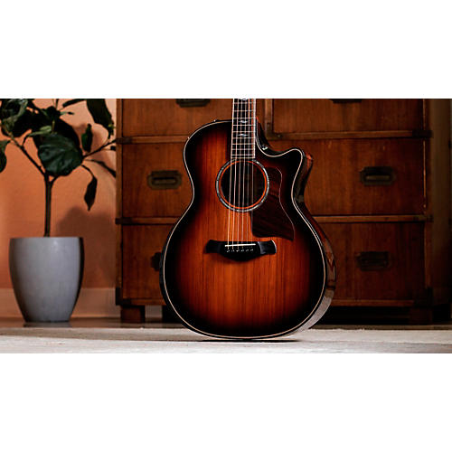 Taylor 814ce Sinker Redwood Builder's Edition Grand Auditorium Acoustic-Electric Guitar Shaded Edge Burst - musicians--Friend