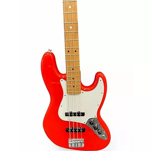 Used Fender Player Jazz Bass Fiesta Red Electric Bass Guitar Fiesta Red - musicians--Friend