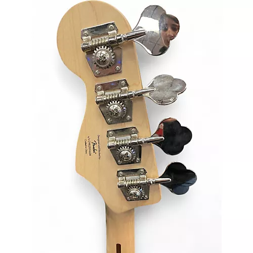 Used Squier JAGUAR Black Electric Bass Guitar Black - musicians--Friend