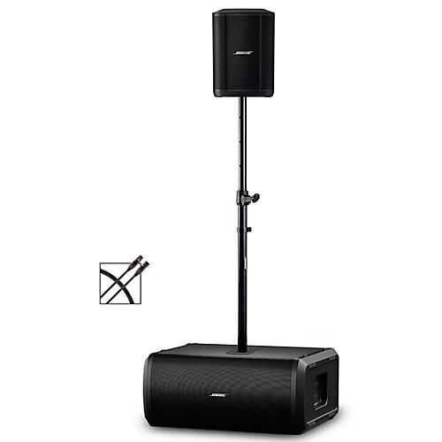 Bose S1 Pro+ Wireless PA Package With Sub2 Powered Bass Module, Adjustable Subwoofer Pole and XLR Cable - musicians--Friend