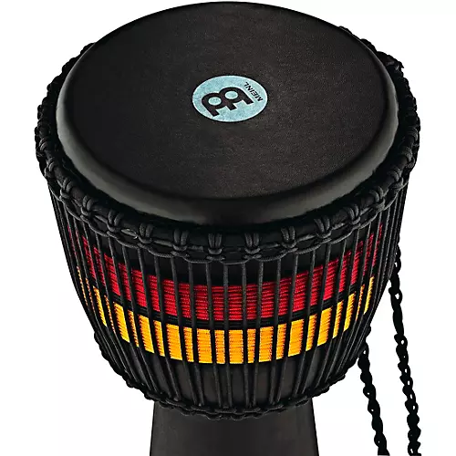 MEINL African Style Fire Rhythm Series Rope Tuned Wood Djembe 13 in. Black - musicians--Friend