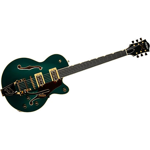 Gretsch Guitars G6659TG Players Edition Broadkaster Jr. Center Block Single-Cut With String-Thru Bigsby and Gold Hardware Cadillac Green - musicians--Friend