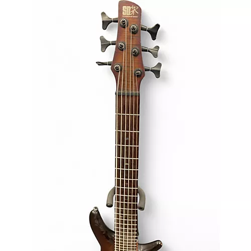 Used Ibanez SR876 Brown Electric Bass Guitar Brown - musicians--Friend