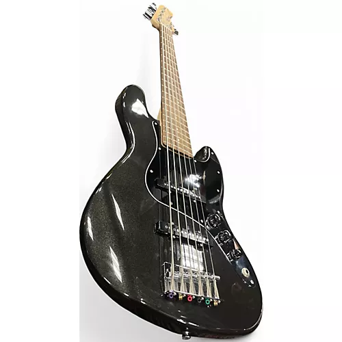 Used Squier AFFINITY JAZZ BASS VI Metallic Black Electric Bass Guitar Metallic Black - musicians--Friend