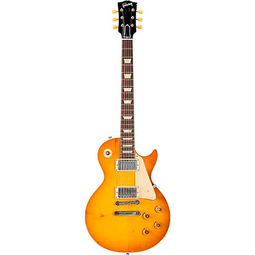 Gibson Custom Murphy Lab 1958 Les Paul Standard Reissue Heavy Aged Electric Guitar Lemon Burst - musicians--Friend