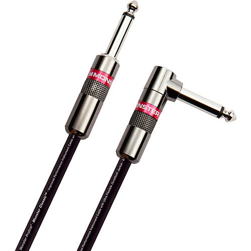 Monster Cable Prolink Classic Pro Audio Instrument Cable, Right Angle to Straight 21 ft. Black - musicians--Friend