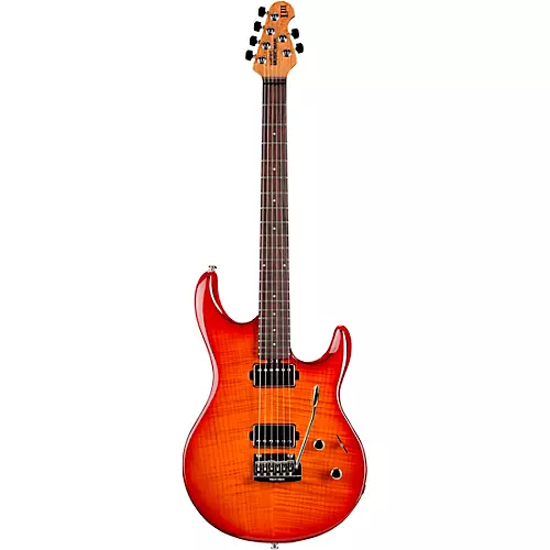 Ernie Ball Music Man Luke 3 HH Flame Maple Top Rosewood Fingerboard Electric Guitar Cherry Burst - musicians--Friend