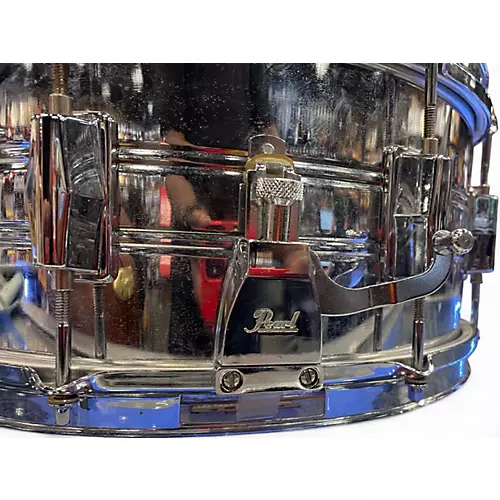 Used Pearl 14in STEEL SNARE STEEL Drum STEEL 33 - musicians--Friend