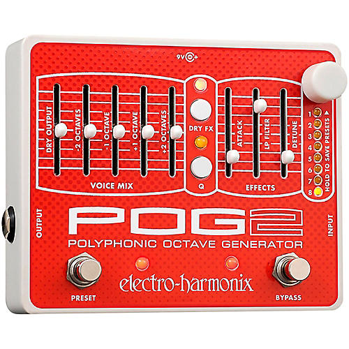 Electro-Harmonix POG2 Polyphonic Octave Generator Guitar Effects Pedal - musicians--Friend