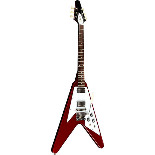 Gibson Custom 1967 Mahogany Flying V Reissue With Maestro Vibrola Electric Guitar Sparkling Burgundy - musicians--Friend