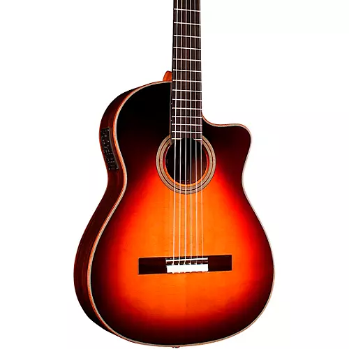 Cordoba Fusion Orchestra CE Crossover Classical Acoustic-Electric Guitar Teardrop Sunburst - musicians--Friend