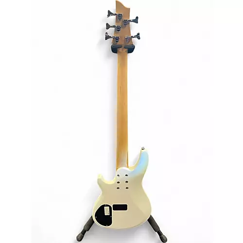 Used Schecter Guitar Research C-5 DELUXE SATIN WHITE Electric Bass Guitar SATIN WHITE - musicians--Friend