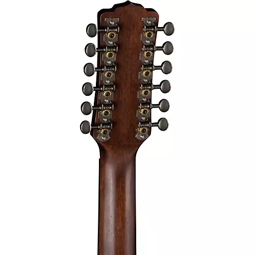 Luna Art Vintage Dreadnought Cutaway Acoustic-Electric 12-String Guitar Brown Burst - musicians--Friend