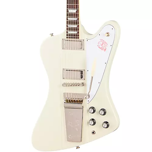 Epiphone 1963 Firebird V Reissue With Maestro Vibrola Electric Guitar Polaris White - musicians--Friend