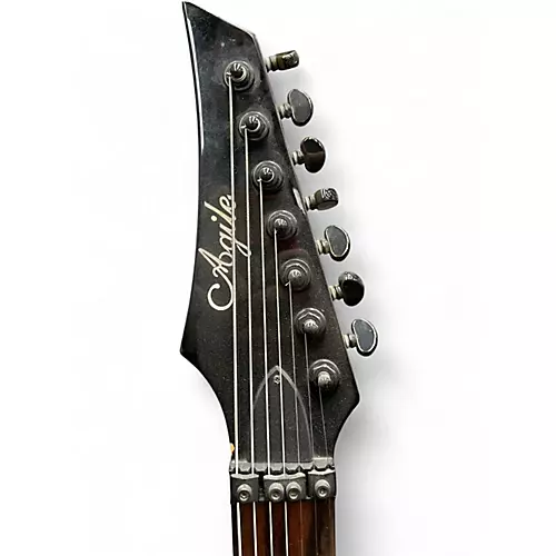Used Agile Interceptor 727 Trans Black Solid Body Electric Guitar Trans Black - musicians--Friend
