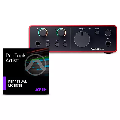 Focusrite Scarlett USB-C Audio Interface (Gen 4) with AVID Pro Tools Artist Perpetual Solo - musicians--Friend