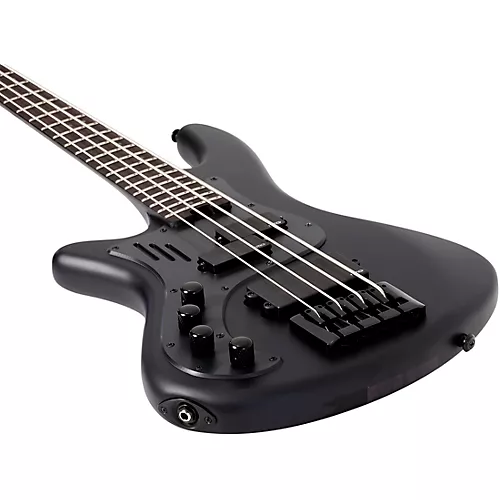 Schecter Guitar Research Stiletto-4 Stealth Pro EX LH Satin Black - musicians--Friend