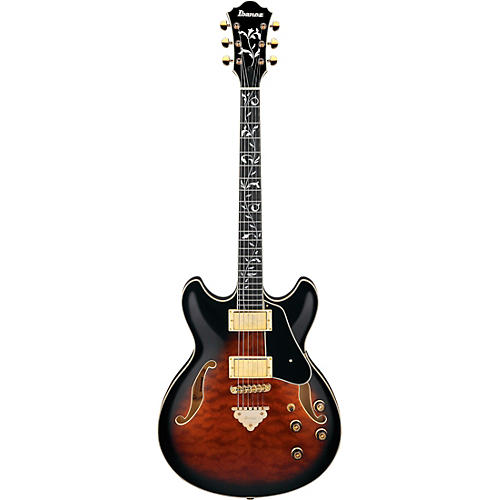 Ibanez Artcore Expressionist AS93QMSP Semi-Hollowbody Electric Guitar Dark Brown Sunburst - musicians--Friend