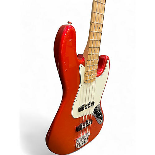 Used Fender Standard Jazz Bass Candy Apple Red Electric Bass Guitar Candy Apple Red - musicians--Friend