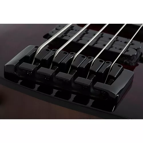 Schecter Guitar Research Omen Elite-5 5-String Electric Bass See-Thru Blue Burst - musicians--Friend