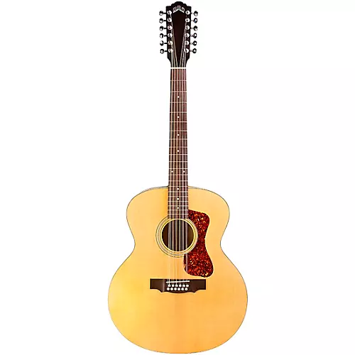 Guild F-2512E Jumbo 12-String Acoustic-Electric Guitar Natural - musicians--Friend