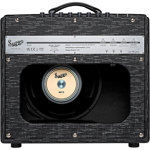 Supro Tyler Bryant Black Magick Reverb 35W 1x12 Tube Guitar Combo Amp Black Scandia - musicians--Friend