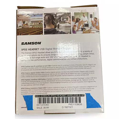 Used Samson xpd2 Headset Wireless System - musicians--Friend