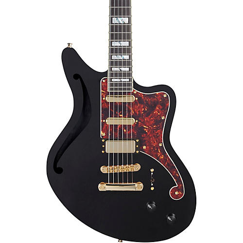 D'Angelico Deluxe Series Bedford SH Electric Guitar With USA Seymour Duncan Pickups and Stopbar Tailpiece Desert Gold - musicians--Friend