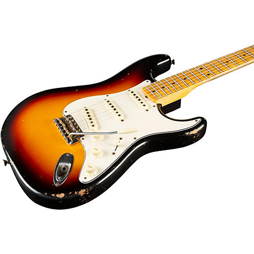 Fender Custom Shop 1958 Stratocaster Journeyman Relic Electric Guitar Masterbuilt by Todd Krause Black - musicians--Friend