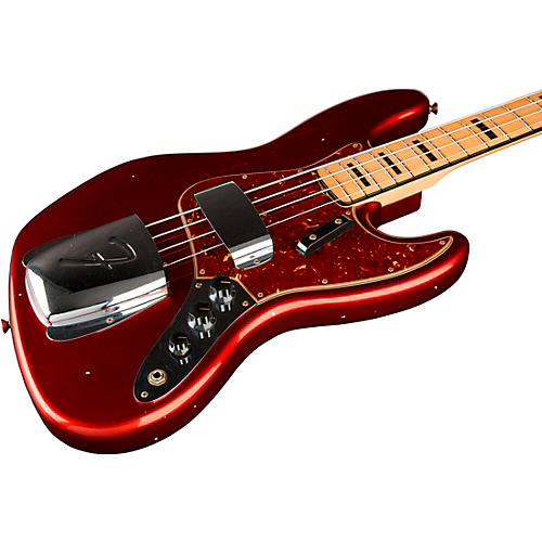 Fender Custom Shop '68 Jazz Bass Journeyman Relic Aged Candy Apple Red - musicians--Friend