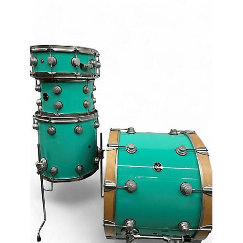 Used DW 4 Piece COLLECTORS SERIES SANTA MONICA Seafoam Green Drum Kit Seafoam Green - musicians--Friend