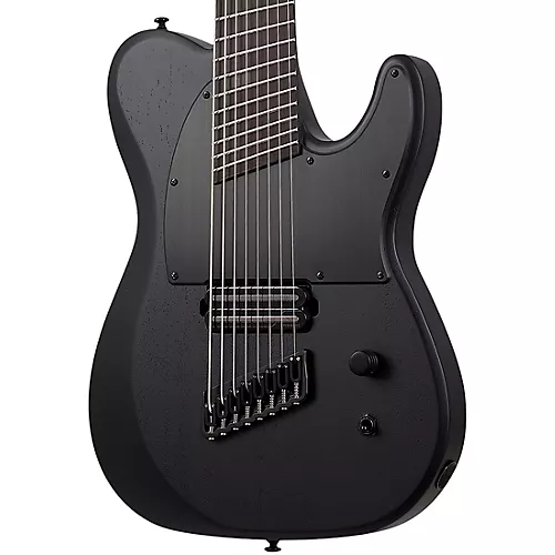 Schecter Guitar Research PT-8 MS Black Ops Electric Guitar Satin Black Open Pore - musicians--Friend