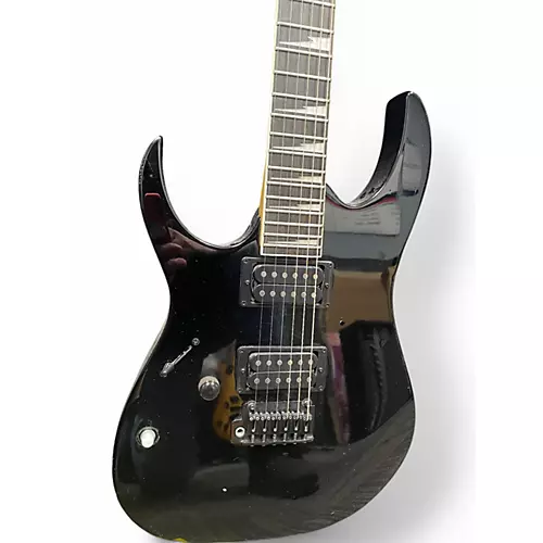 Used Ibanez GRG120BDX Left Handed Black Electric Guitar Black - musicians--Friend