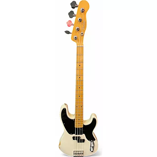 Used Fender Mike Dirnt Road Worn Precision Bass White Electric Bass Guitar White - musicians--Friend