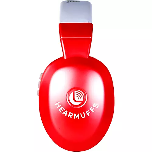Lucid Audio Bluetooth Wireless Hearmuffs for Kids (5-10) Red - musicians--Friend