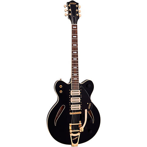 Gretsch Guitars G2627T Streamliner Center Block 3-Pickup Cateye With Bigsby Electric Guitar Black - musicians--Friend