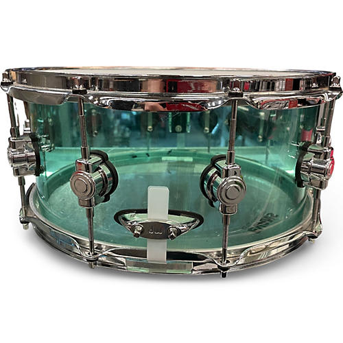 Used DW 14X6.5 Design Series Snare SEAGLASS Drum SEAGLASS 213 - musicians--Friend