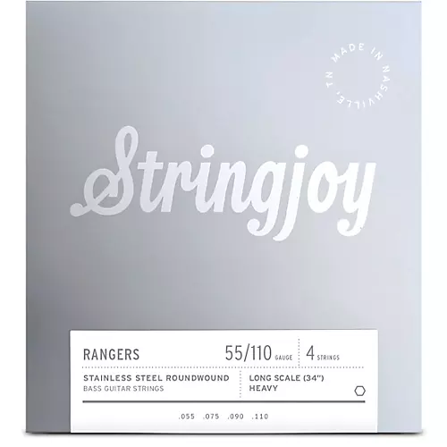Stringjoy Rangers 4 String Long Scale Stainless Steel Bass Guitar Strings 45 - 105 - musicians--Friend