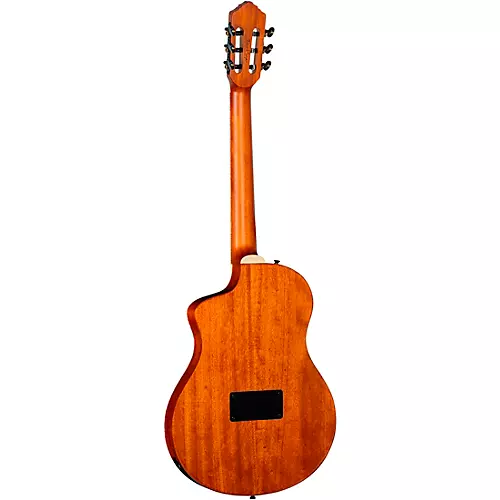 Ortega RTPDLX Flamed Maple Nylon-String Acoustic-Electric Guitar Blue Burst - musicians--Friend