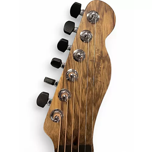 Used Fender American Acoustasonic Telecaster Ziricote Natural Acoustic Electric Guitar Natural - musicians--Friend